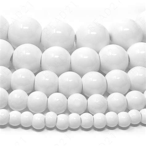 White Czech Opaque Glass Beads Round Loose 4mm 6mm 8mm 10mm Etsy