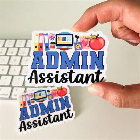 Sticker School Secretary Admin Assistant T For Her School Staff Appreciation Laptop Decal