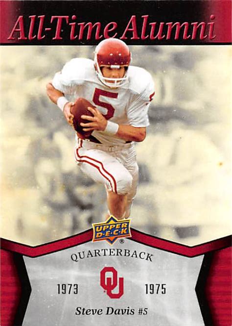 Steve Davis Football Card Oklahoma Sooners 2011 Upper Deck All Time