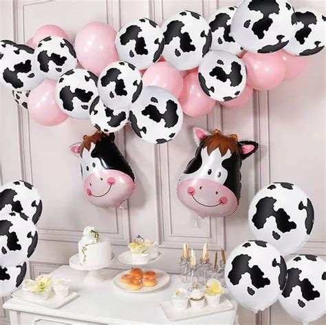 Set Globos Vaca Y Manchas De Vaca Banderin Feliz Cumple En Venta En San