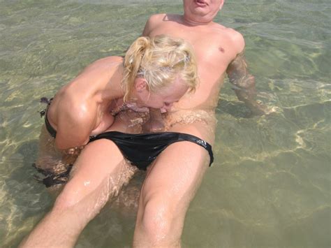 Blond Sucks Cock On A Public Nude Beach Porn Pic