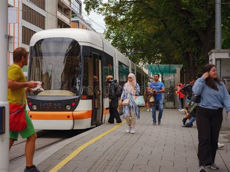 Linz Austria August 6 2022 Public Transport In The City Editorial Stock Image Image Of