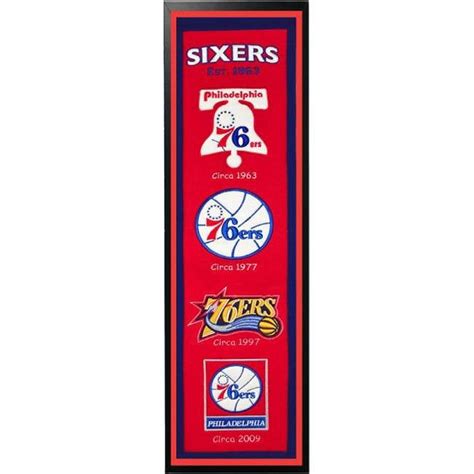 Philadelphia 76ers Logo History Felt Banner - 14 x 37 in. - Walmart.com