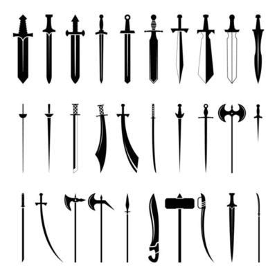 Sword Silhouette Vector Art, Icons, and Graphics for Free Download