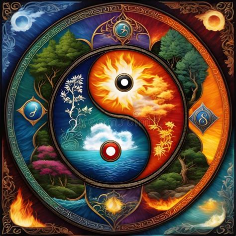 The Four Quadrants Represent The Four Elements Of Nature Fire Water