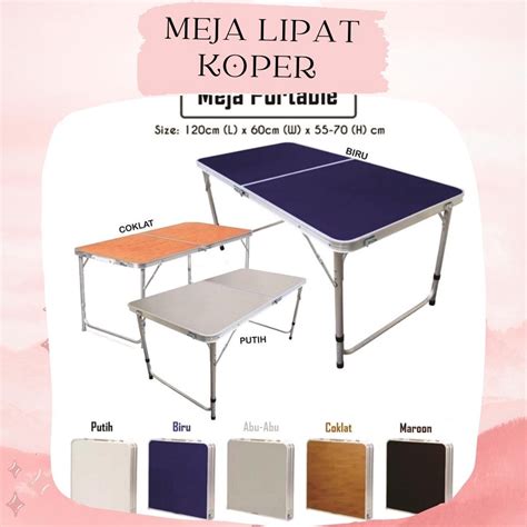 Jual Meja Lipat Portable Meja Lipat Serbaguna Uk 120cm X 60cm Model