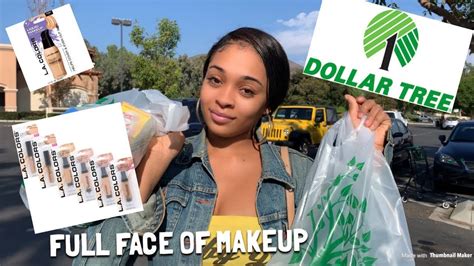 Full Face Of Dollar Tree Makeup Dollar Store Makeup Challenge Youtube