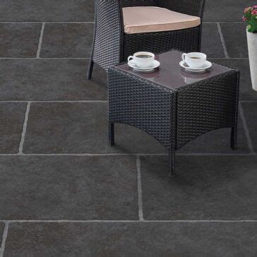 Bourton Anthracite Dark Grey Patio Porcelain Paving Slabs 900 X 600