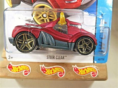 Hot Wheels HW City Street Beasts STEER CLEAR Satin Red W Gold Pr Spoke Contemporary