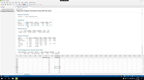 Linear Regression In Minitab Youtube