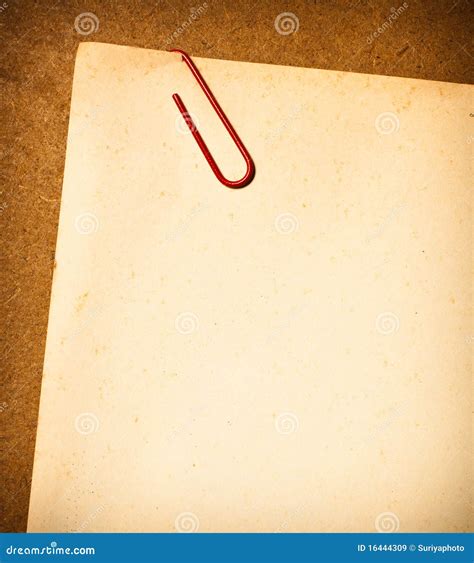 Vintage Paper With Paper Clip Royalty Free Stock Images Image