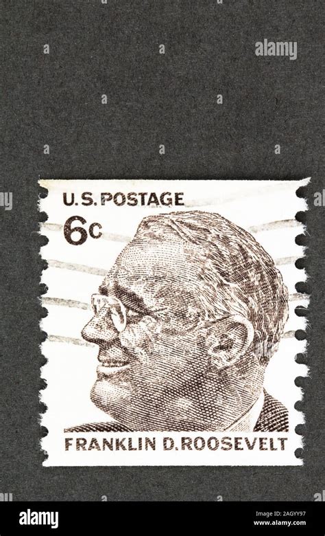 American Postage With Former President Franklin Delano Roosevelt On One