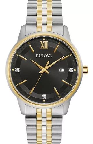 Reloj Bulova Hombre Acero Inoxidable Fechador Meses Sin Intereses