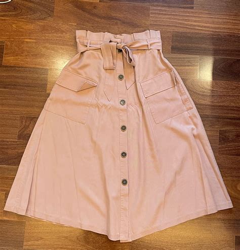 Saia Midi Nude Saia Feminina Usado 73902225 Enjoei