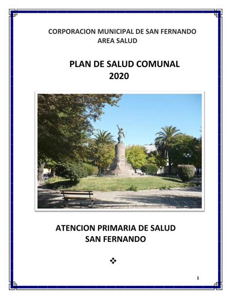 PDF PLAN DE SALUD COMUNAL 2020 Transparencia Cormusaf Cl DOKUMEN TIPS