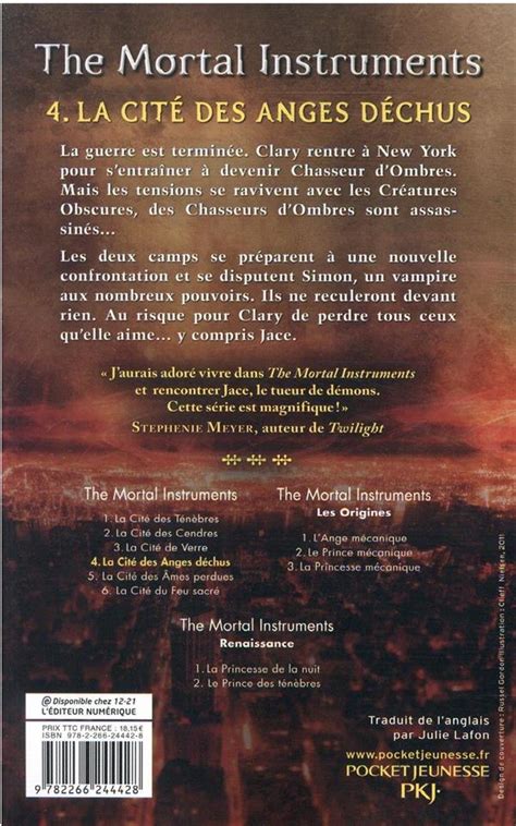 The Mortal Instruments La Cité Des Ténèbres T 4 La Cité Des Anges