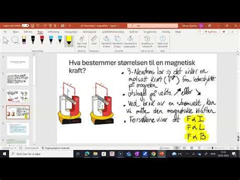 Fysikk 2 6C Strømleder i et magnetfelt del 1 YouTube