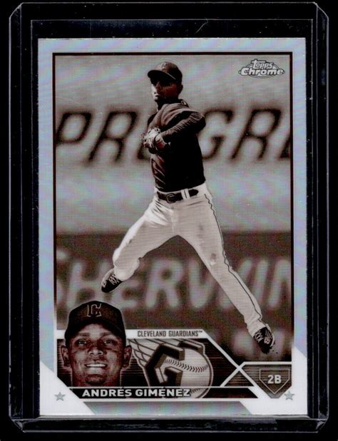 Topps Chrome Andr S Gim Nez Cleveland Guardians Sepia