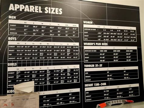 A mostly complete sizing guide for Nike clothing. : r/mildlyinteresting