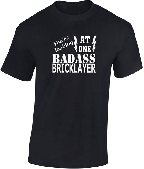 Badass Bricklayer T Shirt Funny Ideal T Personalised Etsy