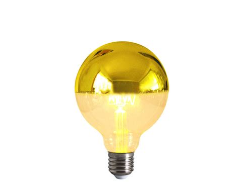 E40 Led Light Bulb G95 With Gold Reflector Top Es