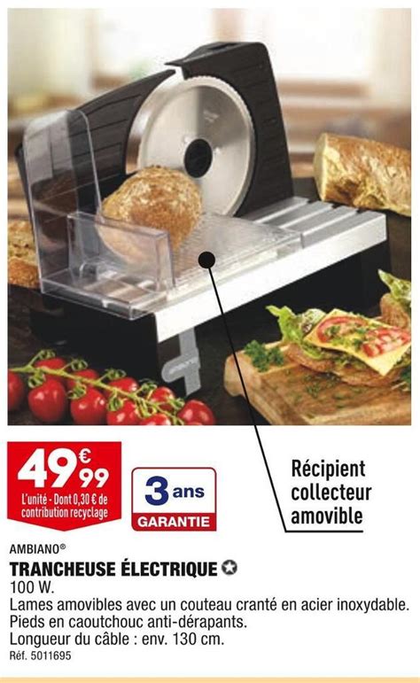 Promo Ambiano Trancheuse Lectrique Chez Aldi