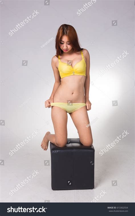Sexy Asian Woman White Lingerie On Stock Photo Shutterstock