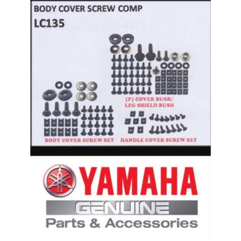 YAMAHA BODY COVER SET SCREW FULL COMPLETE LC135 V1 V2 Y15ZR YSUKU