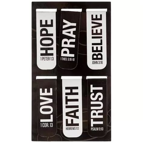 Magnetic Black And White Words Bookmarks Hobby Lobby 1117878