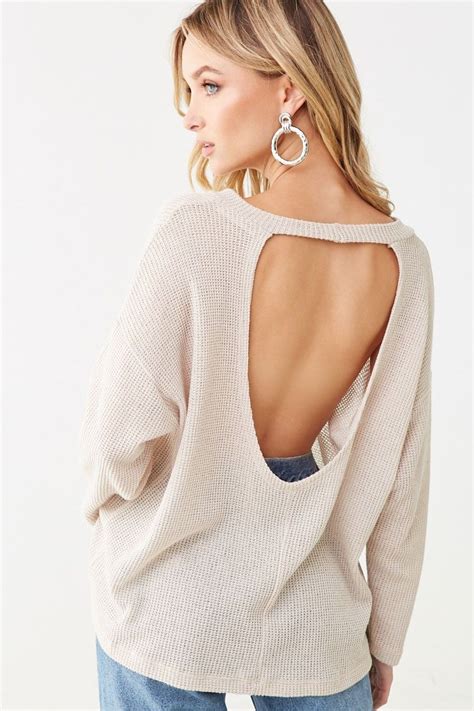 Cutout Back Ribbed Sweater Forever 21 Sweaters Fashion Capsule