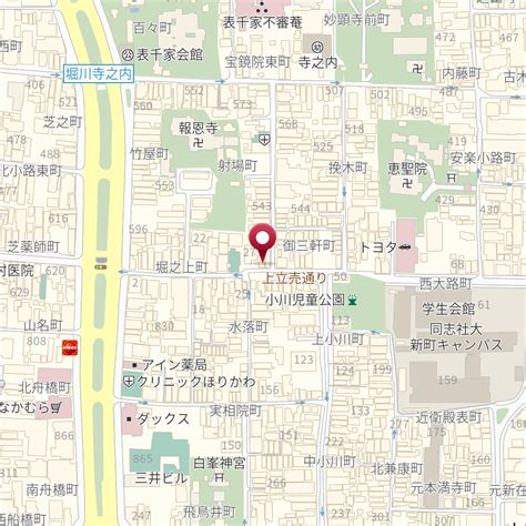 〒602 0051 京都府京都市上京区上立売通小川西入上る御三軒町 の地図 Mapfan