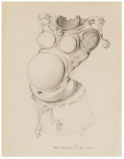 SALVADOR DALÍ (1904-1989) Torse féminin, étude autour du thème du... at ...