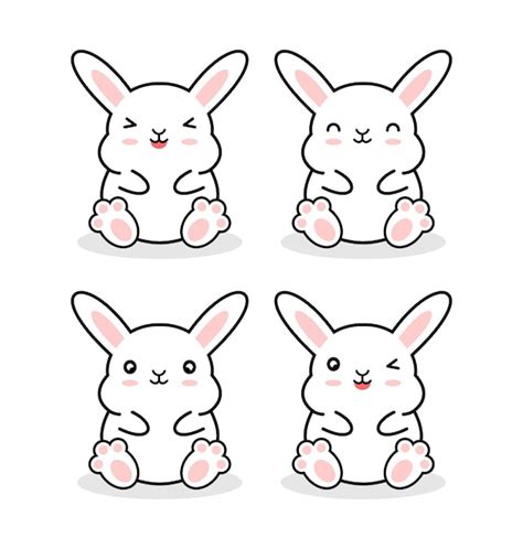 Premium Vector Vector Cute Rabbit Cartoon Illustration