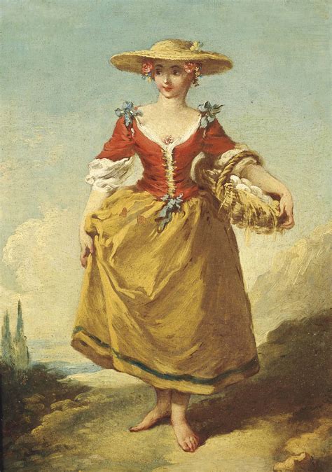 François Boucher Paris 1703 1770 A peasant girl in a landscape