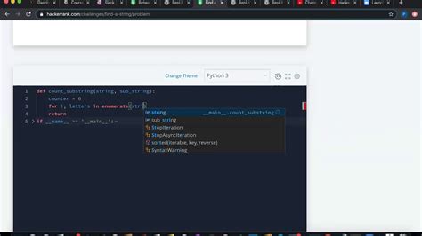 Hackerrank Problem Find A String Python YouTube