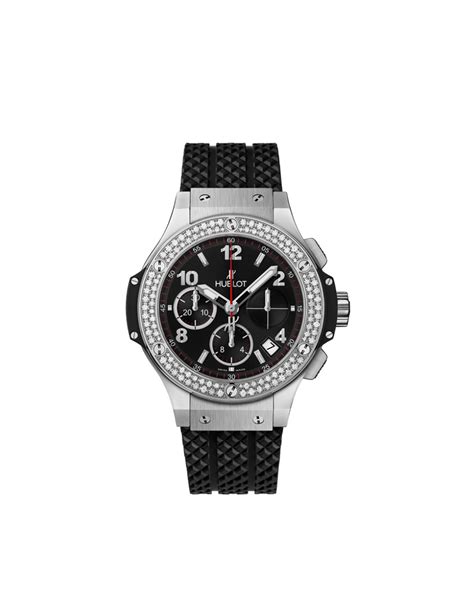 Montre Hublot Big Bang Steel Diamonds Cadran Laque Noire Bracelet