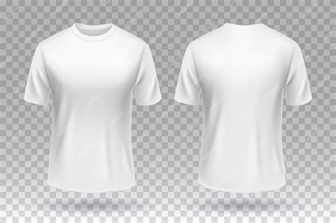 Camiseta Branca Frente E Verso Vetor Premium