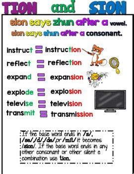 Orton Gillingham Spelling Tion Versus Sion In Teaching