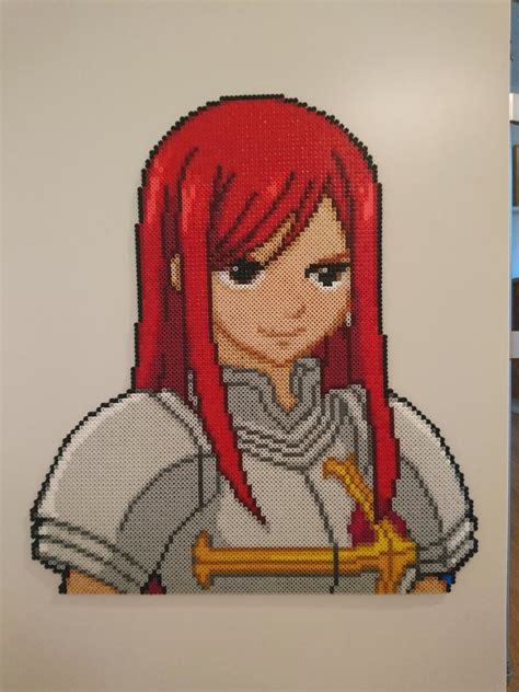 Erza Scarlet By Magicpearls On Deviantart Fairy Tail Art Perler