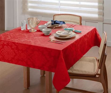 Toalha De Mesa Retangular Grande Jacquard Luxo Lugares