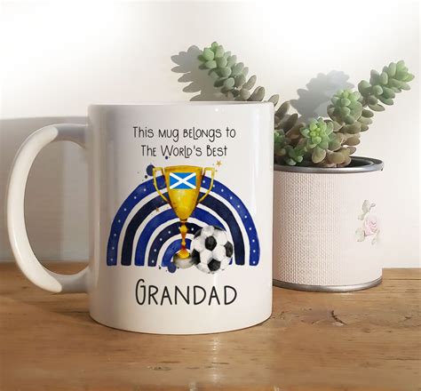 Football Mug Personalised Scotland Rangers Celtic Etsy