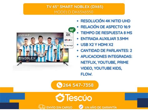 Tv 65 Smart Noblex (dx65)- Envio Gratis- 1 Año De Garantia - Comprá en ...