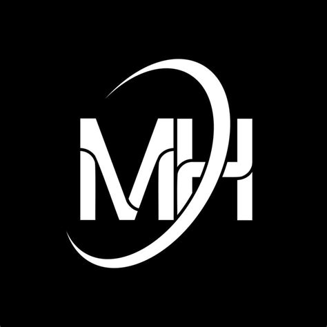 Mh Logo M H Design White Mh Letter Mh Letter Logo Design Initial