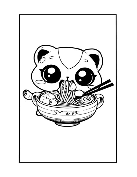 Ramen Animals Coloring Pages: 8 Adorable Coloring Sheets