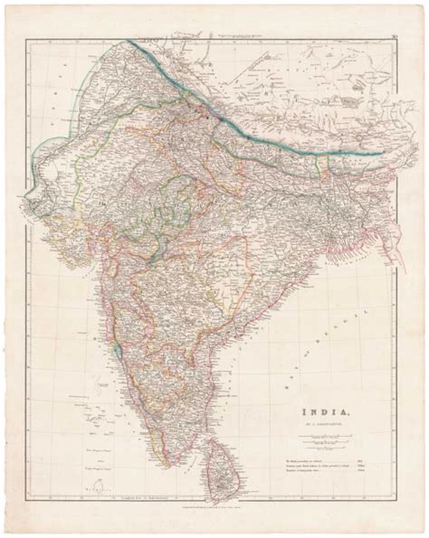 Detailed 19th Century Map Of India Altea Gallery