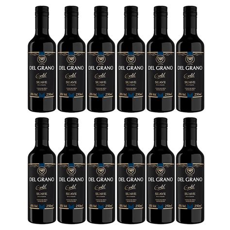 Vinho Tinto Doce E Suave - Vinho Tinto Gold Suave Doce da Serra Gaúcha Del Grano 250ml Kit 12 Un ...