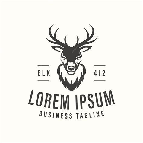 Premium Vector Vector Deer Head Logo Design Template