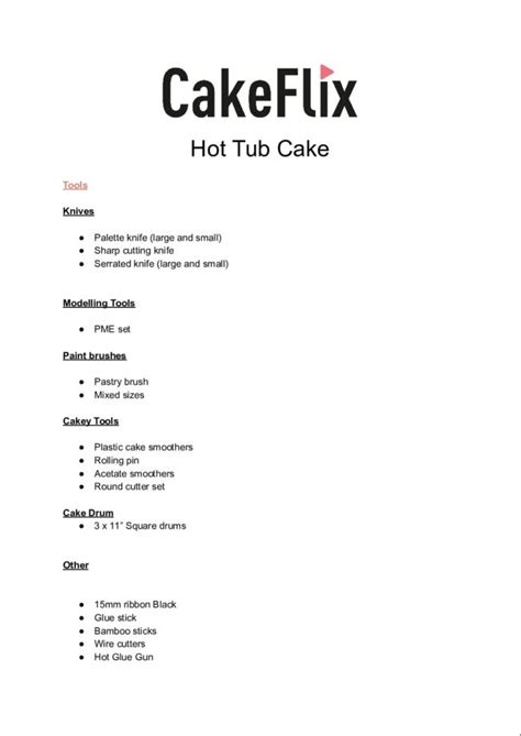 Hot Tub Cake Cakeflix
