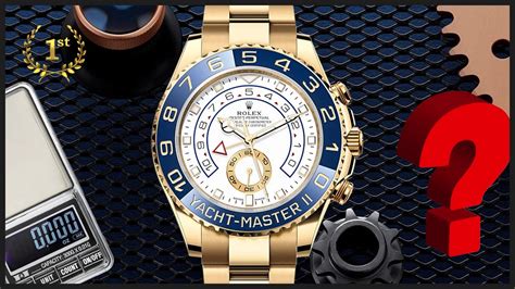 Сколько весят и стоят золотые часы Rolex Yacht-Master II 116688? - YouTube