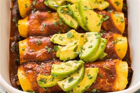 Easy Black Bean Sweet Potato Enchiladas Recipe Creamy